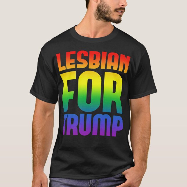 Lesbe für Trump T-Shirt (Vorderseite)
