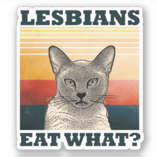 Lesben essen was? aufkleber