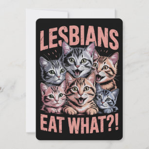 Lesben essen, was die lustige Katze Lesbian LGBTQ  Einladung