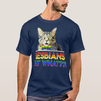Lesben essen, was Katze T-Shirt