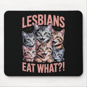 Lesben essen was lustige Katze Lesbe LGBTQ Stolz Mousepad