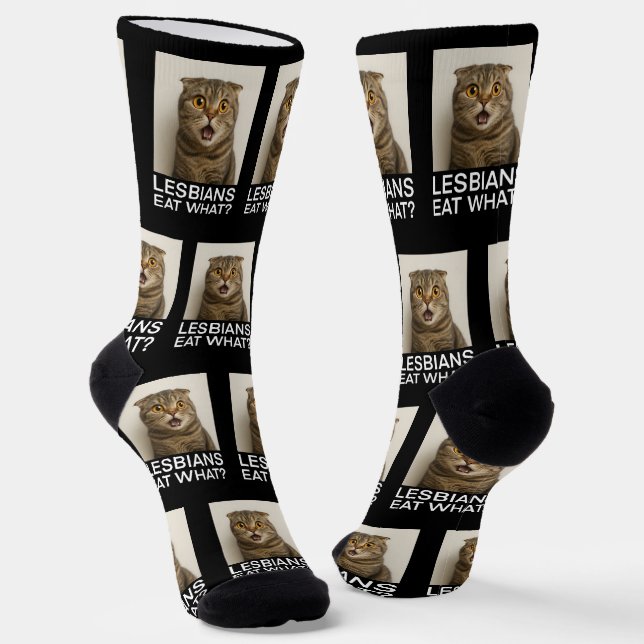 Lesben essen was Lustiges Socken (Gewinkelt)