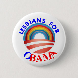 LESBEN FÜR OBAMA BUTTON