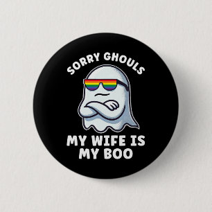 Lesben Priester Halloween Geisterfrauen Meine Ehef Button
