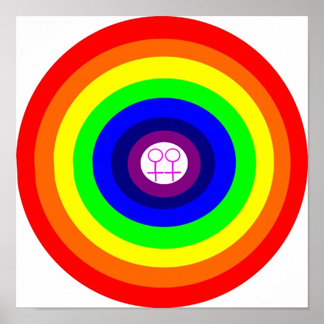 Lesben rund um Poster Regenbogen (Vorne)