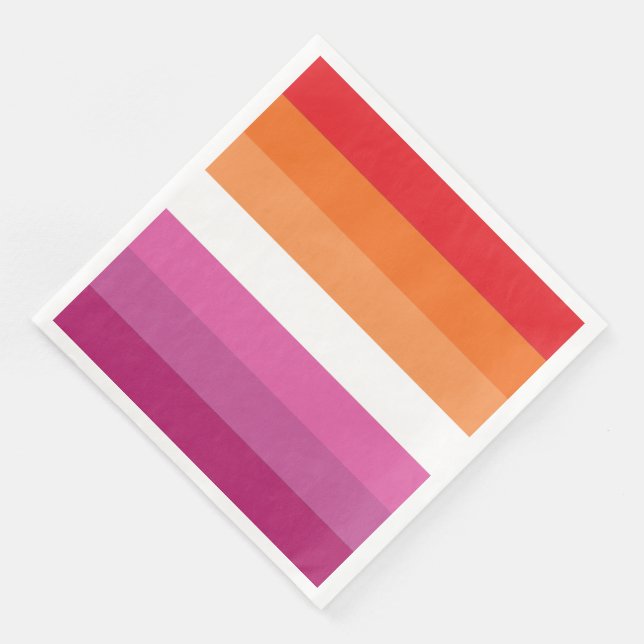 Lesben-Stolz-Flagge Serviette (Ecke)