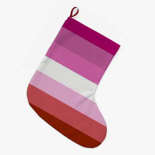 Lesben-Stolz-Flagge (Ursprung) Großer Weihnachtsstrumpf