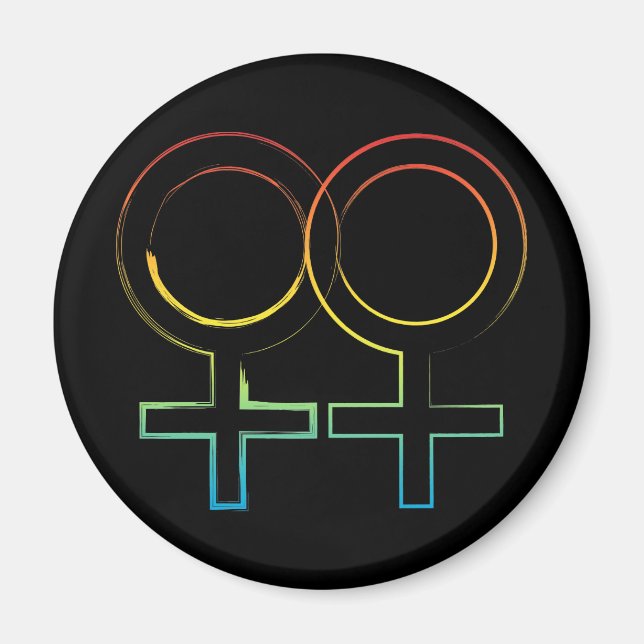 Lesbensymbol Magnet (Vorne)