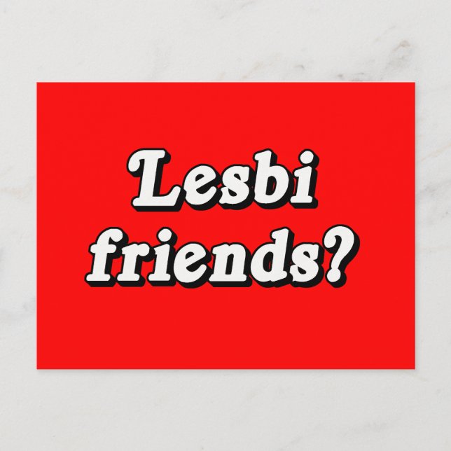 Lesbi Freunde? Postkarte (Vorderseite)