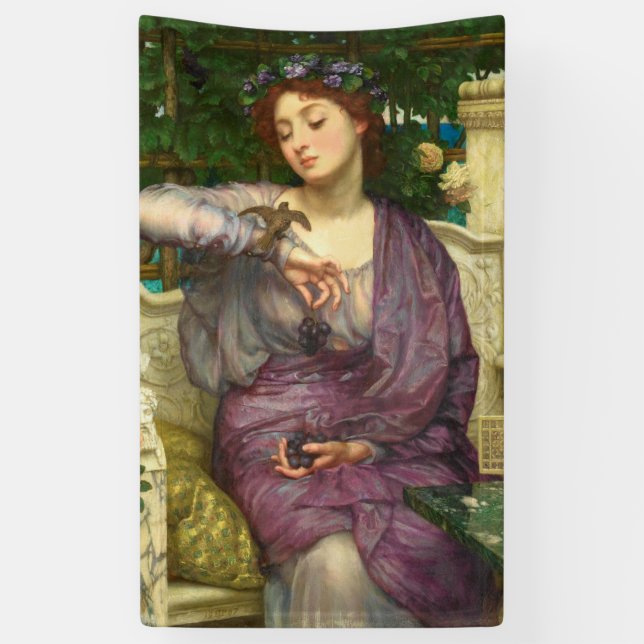 Lesbia und ihr Sparrow (von Edward John Poynter) Banner (Vertikal)