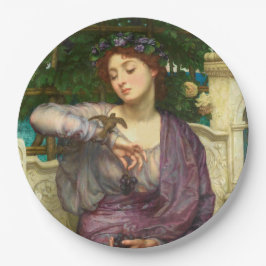 Lesbia und ihr Sparrow (von Edward John Poynter) Pappteller