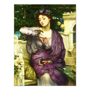 Lesbia und ihr Spatz von Sir Edward John Poynter Fotodruck