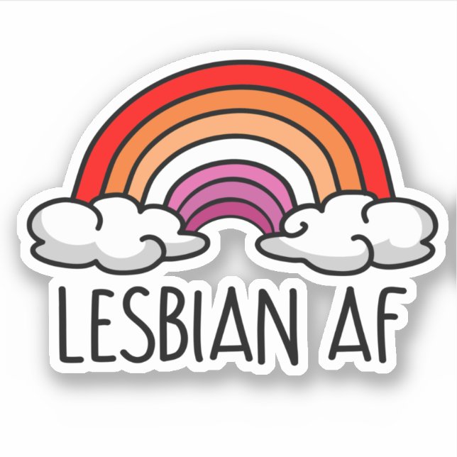 LESBIAN AF AUFKLEBER (Vorderseite)
