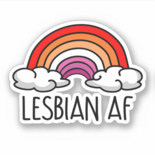 LESBIAN AF AUFKLEBER
