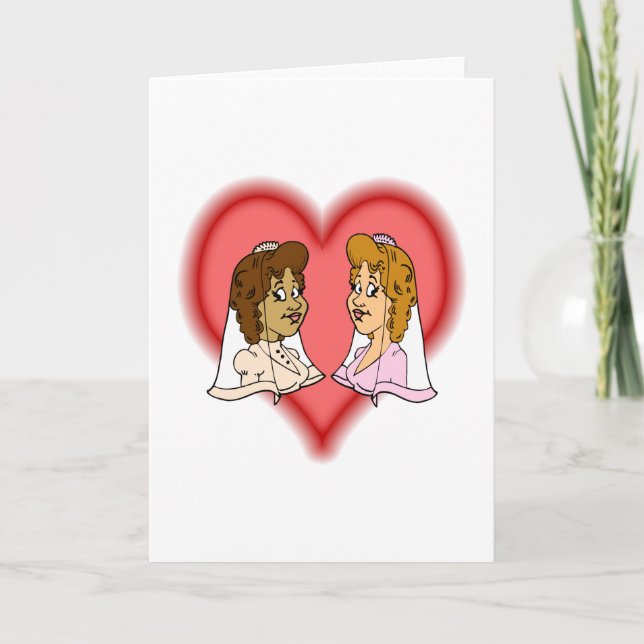 Lesbian Bi-Racial Couple Karte (Vorderseite)