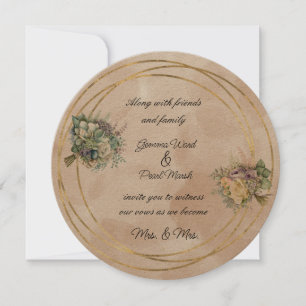 Lesbian Bridal Bouquet Floral Wedding Einladung