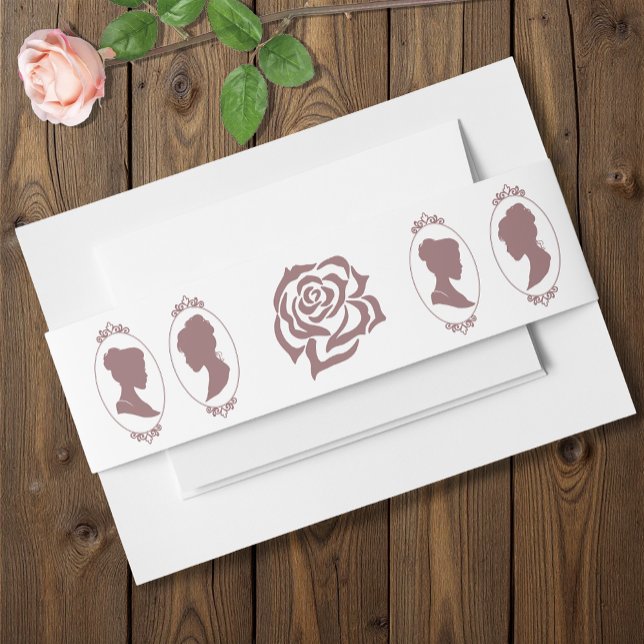 Lesbian Brides Regency Pink Roses Einladungsbanderole (Von Creator hochgeladen)