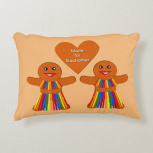 Lesbian Christmas Gingerbread Ladys Couple Dekokissen