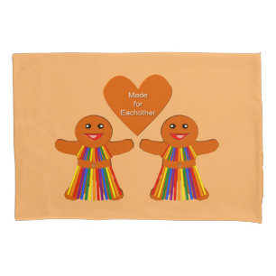 Lesbian Christmas Gingerbread Ladys Couple Kissenbezug
