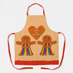 Lesbian Christmas Gingerbread Ladys Couple Schürze