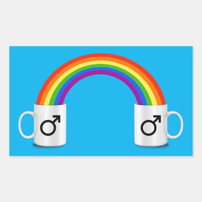 Lesbian Coffee Date T - Shirt Rechteckiger Aufkleber (Vorderseite)