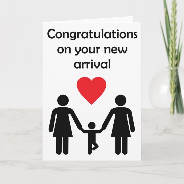 Lesbian Couple New Baby from Bent Sentiments Ankündigung (Vorderseite)