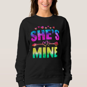 Lesbian Couple Shes Mine Matching LGBT Pride Monat Sweatshirt