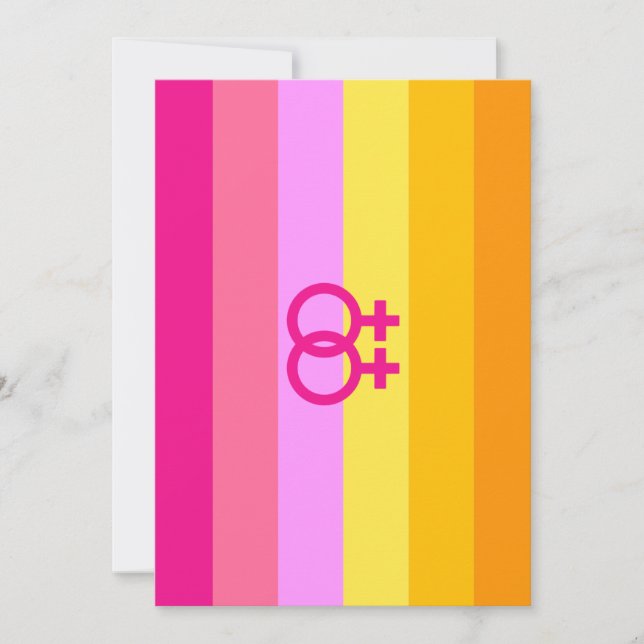 Lesbian Dawn Pride WLW Feiertagskarte (Vorderseite)