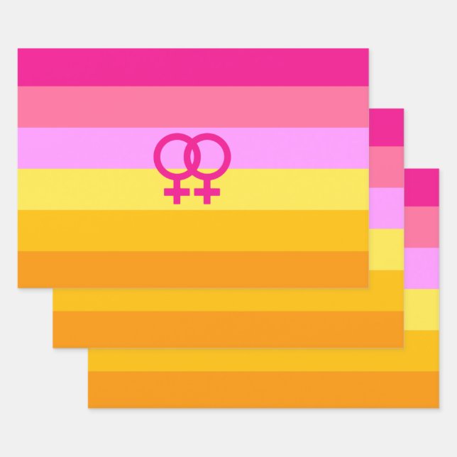 Lesbian Dawn Pride WLW Geschenkpapier Set (Set)