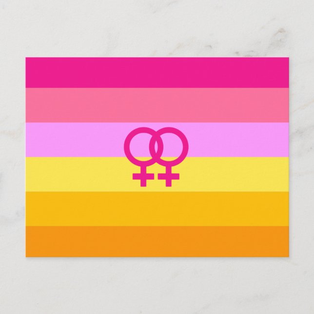 Lesbian Dawn Pride WLW Postkarte (Vorderseite)