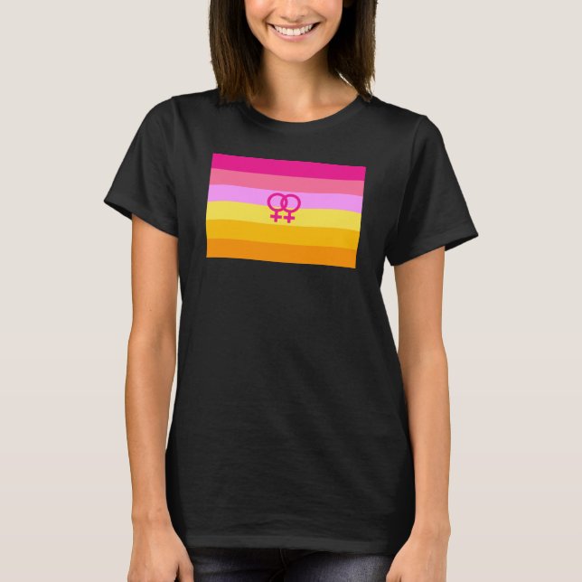 Lesbian Dawn Pride WLW T-Shirt (Vorderseite)