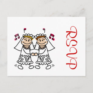 Lesbian First Dance Einladungspostkarte