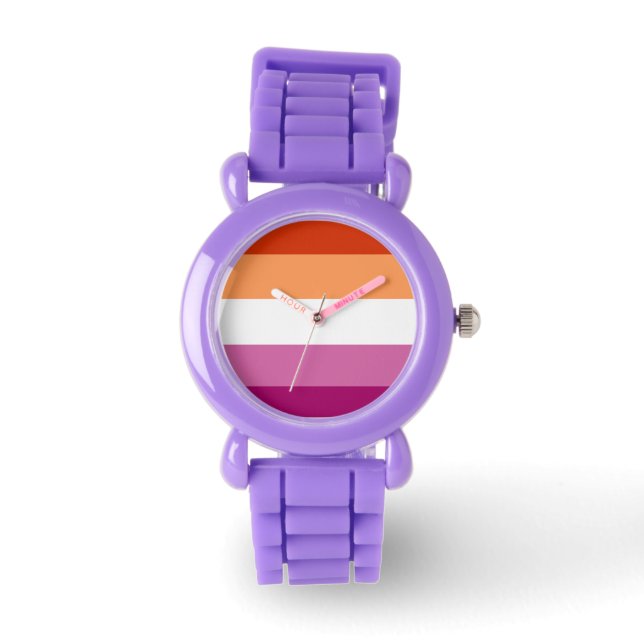 Lesbian Flag Armbanduhr (Vorderseite)