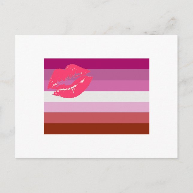 LESBIAN FLAG ORIGINAL POSTKARTE (Vorderseite)