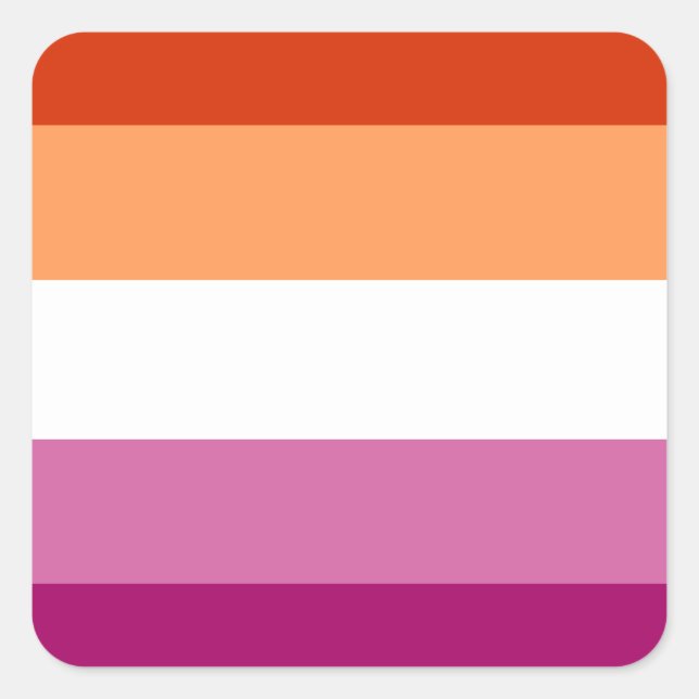 Lesbian Flag Quadratischer Aufkleber (Vorderseite)