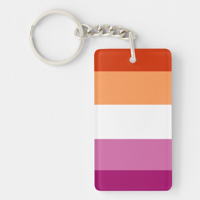 Lesbian Flag Schlüsselanhänger (Vorderseite)