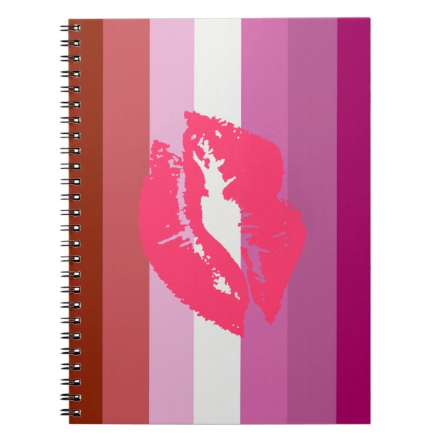 LESBIAN FLAG STRIPEN MIT SYMBOL -.png Notizblock (Vorderseite)