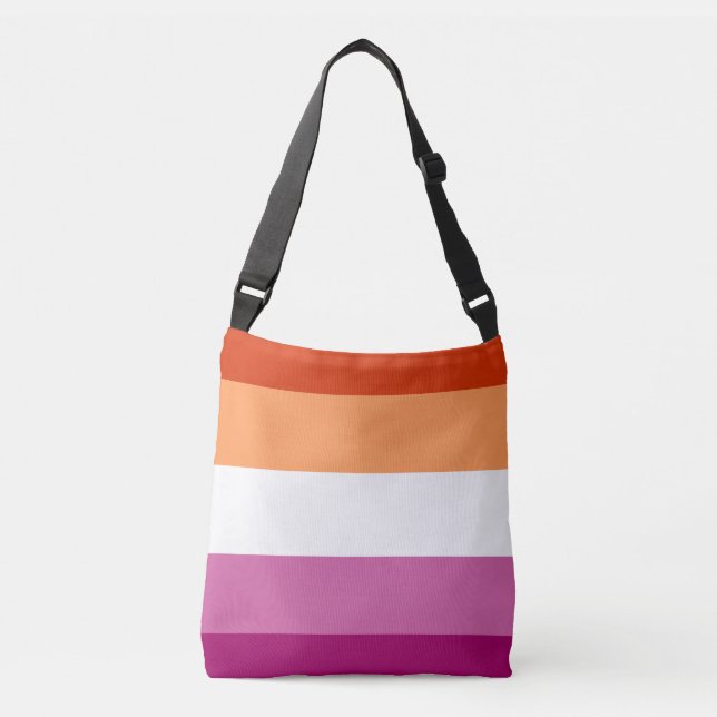 Lesbian Flag Tragetaschen Mit Langen Trägern (Vorderseite)