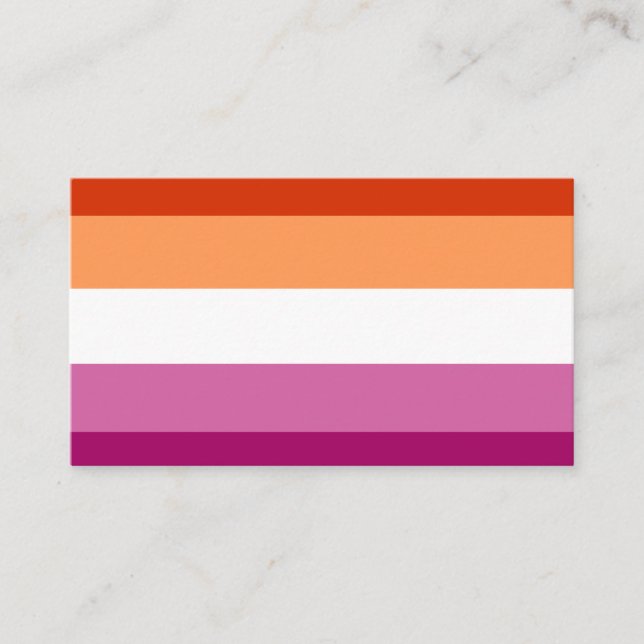 Lesbian Flag Visitenkarte (Vorderseite)