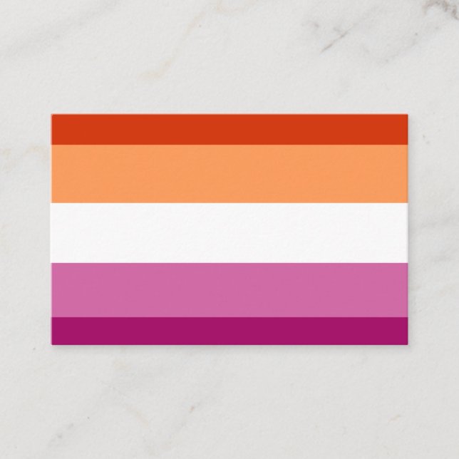 Lesbian Flag Visitenkarte (Vorderseite)