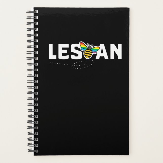 Lesbian Funny Les bee a LGBT Rainbow Pride Planer (Vorderseite)