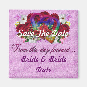Lesbian Gay Save the Date Mariage Magnets