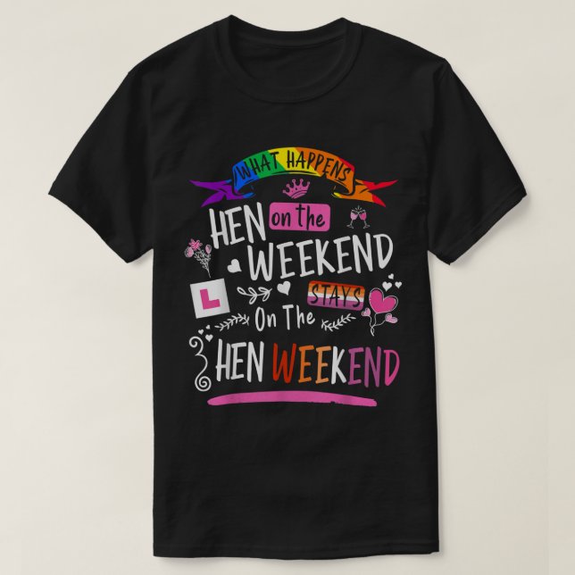 Lesbian Hen Do Outfits For Women & Group Hen Night T-Shirt (Design vorne)