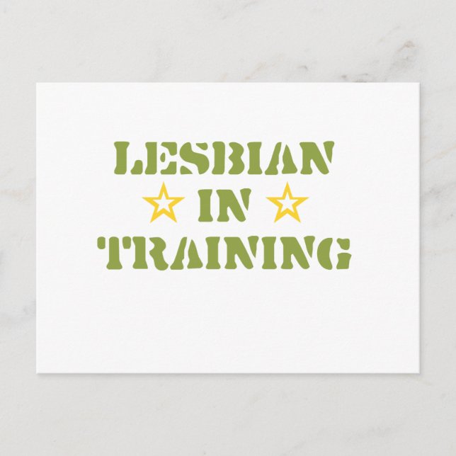 LESBIAN IN DER AUSBILDUNG POSTKARTE (Vorderseite)