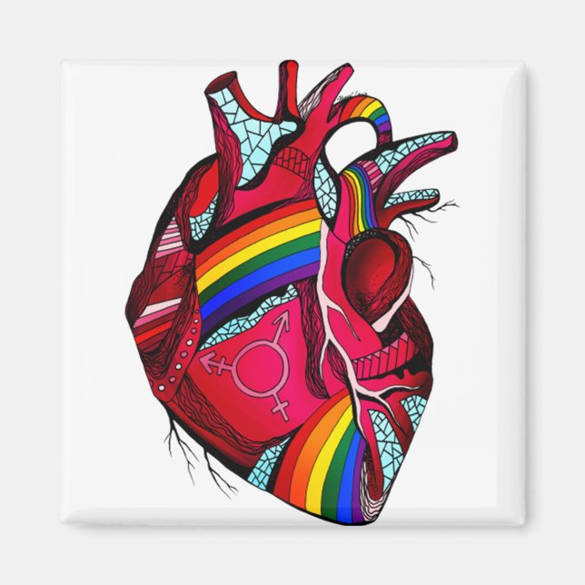 Lesbian isst was LGBT Funny Black Cat Magnet (Vorne)