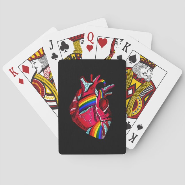 Lesbian isst was LGBT Funny Black Cat Spielkarten (Rückseite)