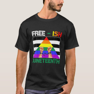 Lesbian Junenth Freeish Seit 1865 Lgbt Gay Rainbo T-Shirt