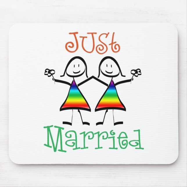 Lesbian Just Married Mousepad (Vorne)