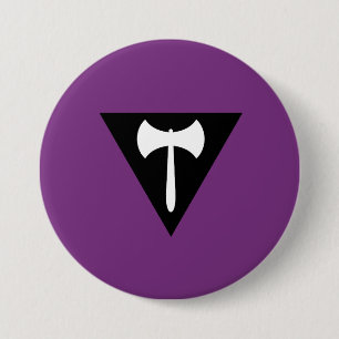 Lesbian Labrys Pride Flag Button