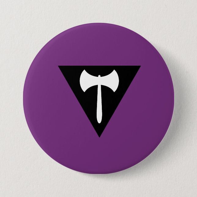 Lesbian Labrys Pride Flag Button (Vorderseite)